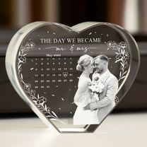 The Day We Became Mr. & Mrs. - Custom 3D Crystal Photo