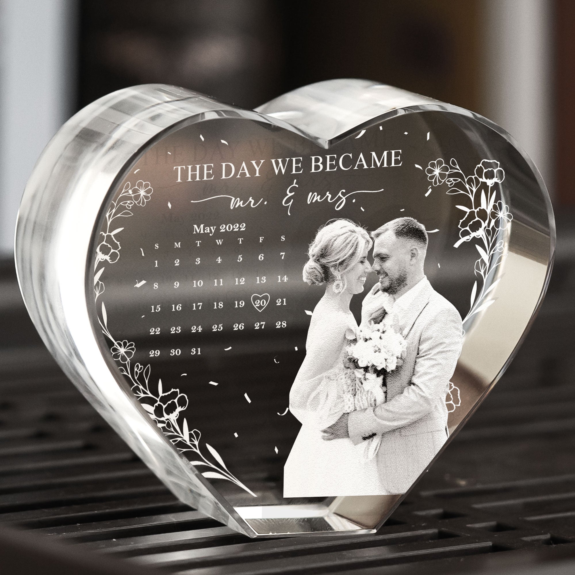 The Day We Became Mr. & Mrs. - Custom 2D Crystal Photo