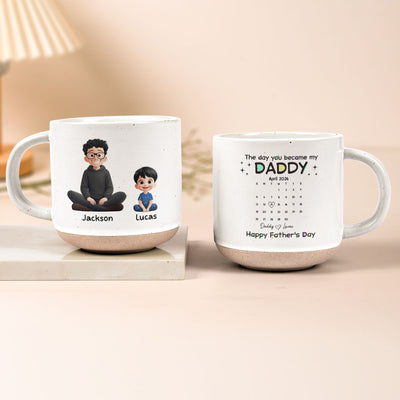 The Day You Became My Daddy - Personalized Mug