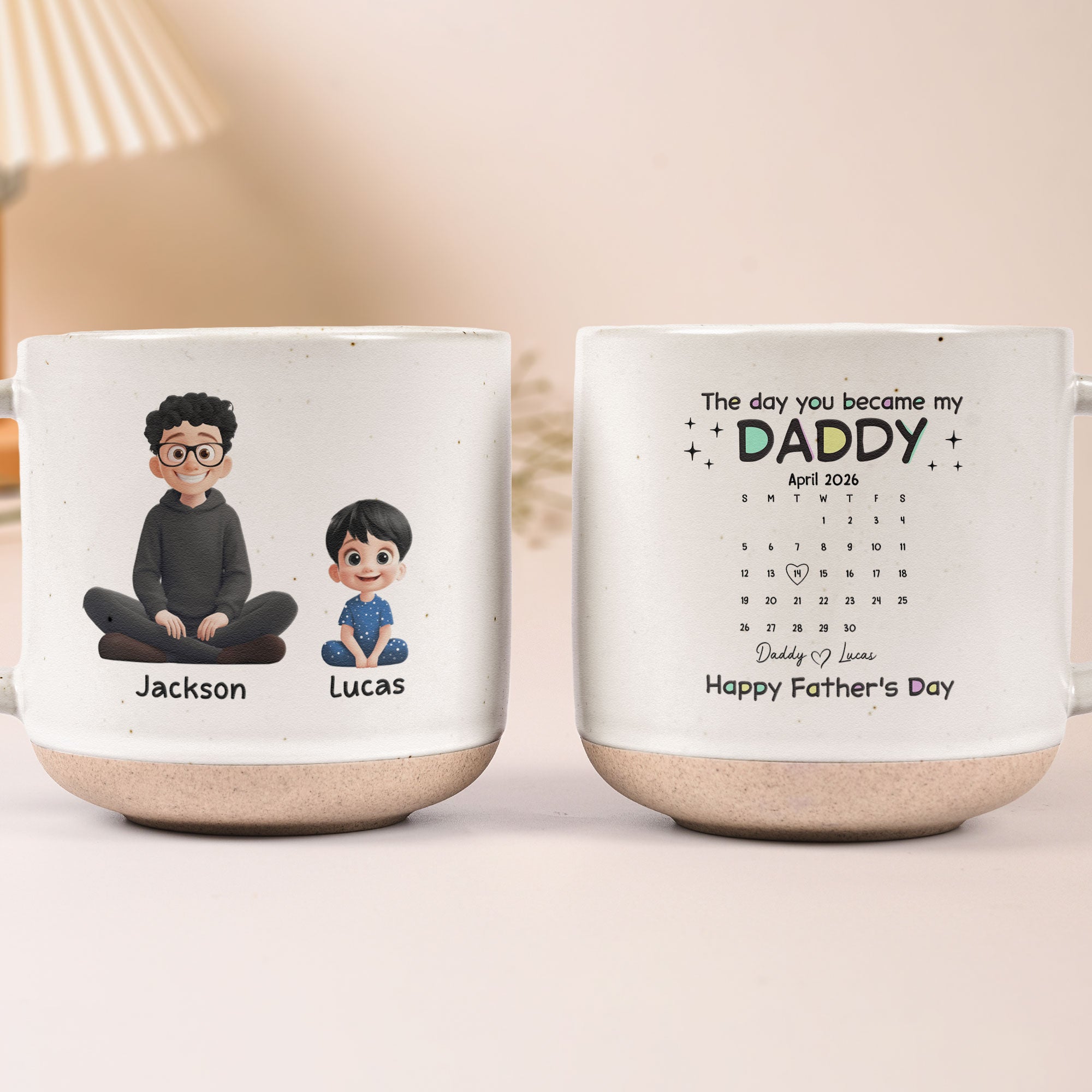 The Day You Became My Daddy - Personalized Mug