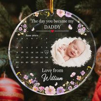 The Day You Became My Mommy Baby's Ultrasound Photo - Personalized Acrylic Photo Ornament