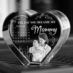 The Day You Became My Mommy New Mom Gifts - Custom 2D Crystal Photo