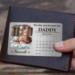 The Day You Became - Personalized Photo Aluminum Wallet Card