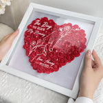 The Day You Became My Mummy - Personalized Flower Shadow Box With LED Light