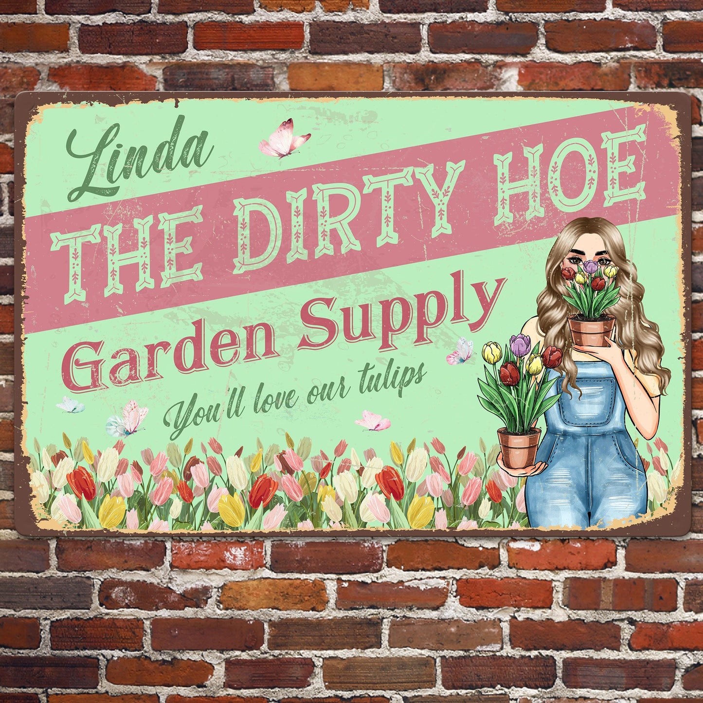 The Dirty Hoe - Personalized Metal Sign