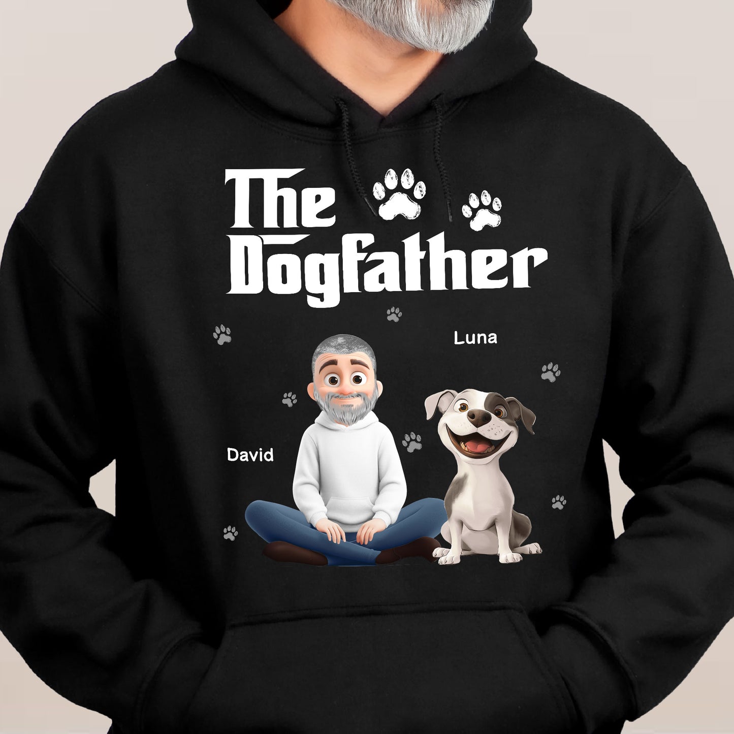 The Dogfather Catfather - Personalized Hoodie