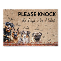 The Dogs Are Naked - Personalized Doormat