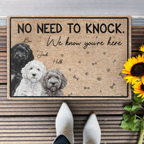 The Dogs Know You Are Here - Personalized Doormat