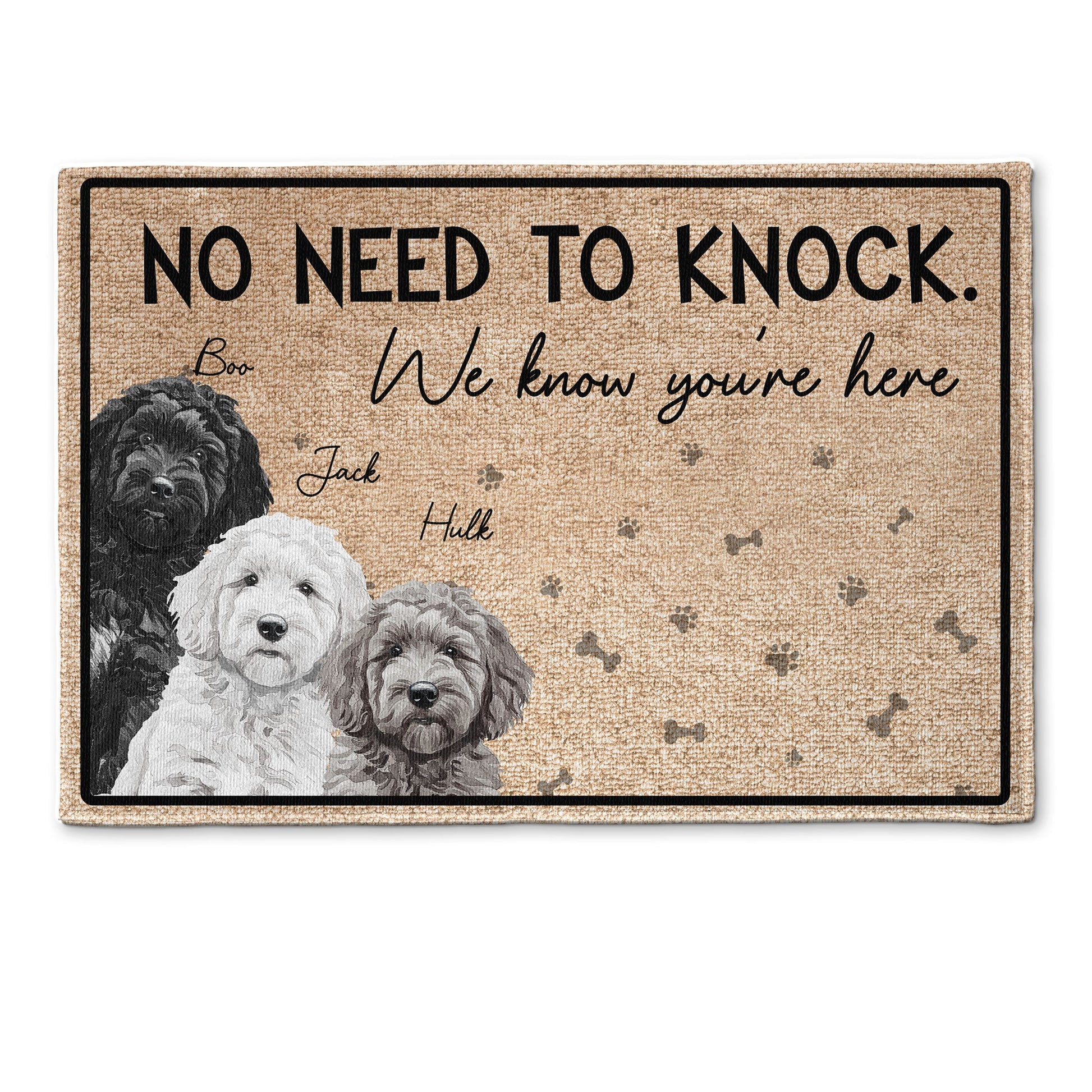 The Dogs Know You Are Here - Personalized Doormat