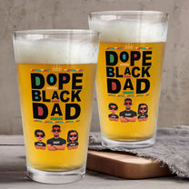 The Dope Black Dad - Personalized Beer Glass