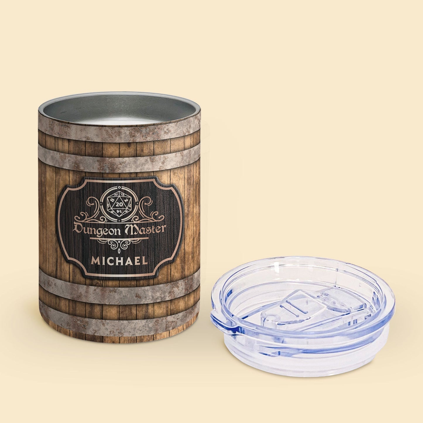 The Dungeon Master Taketh Away - Vintage Version - Personalized 10oz Lowball Tumbler