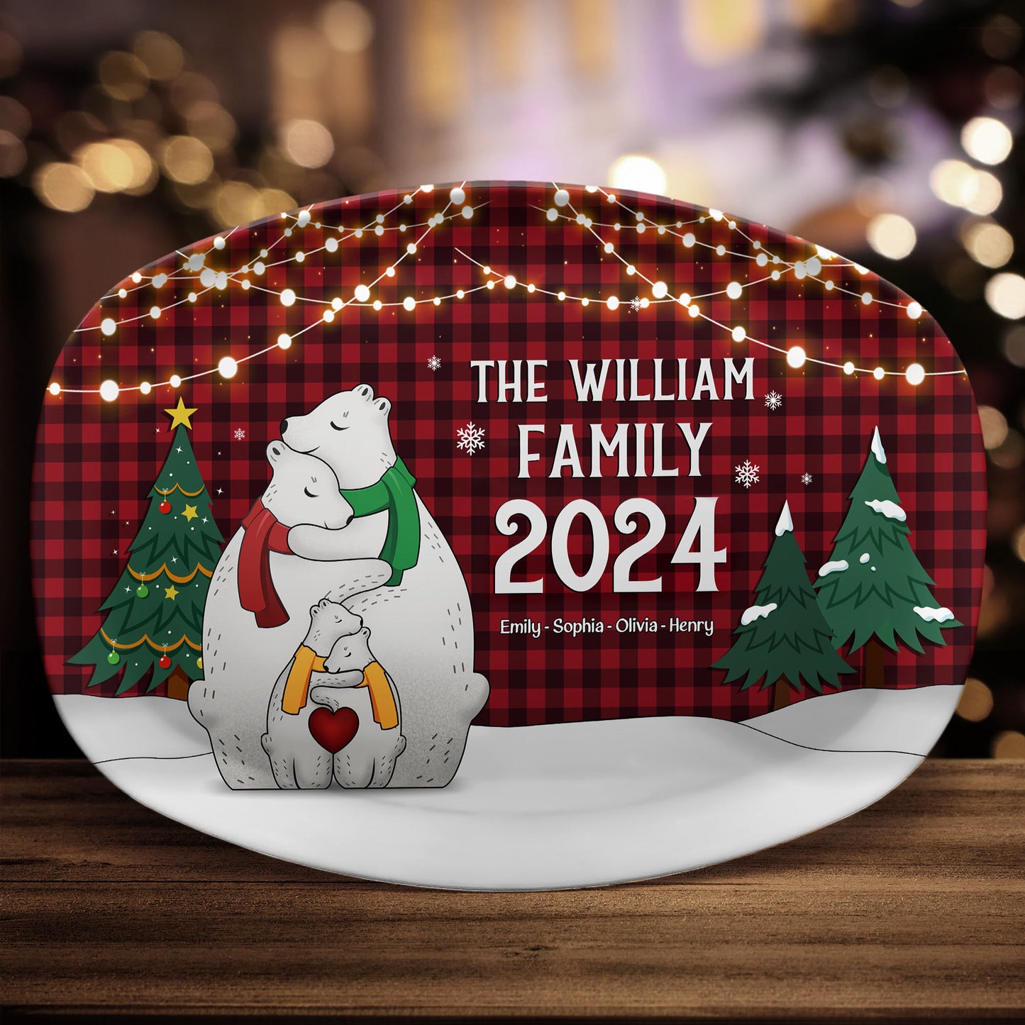 The Family Bear - Personalized Platter