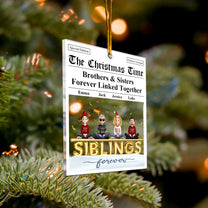 The Family Times - For Siblings, Brothers & Sisters - Personalized Acrylic Ornament