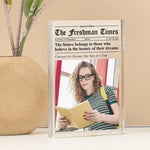 The Freshman Times Dorm Decor Off To College Gift - Personalized Acrylic Photo Plaque