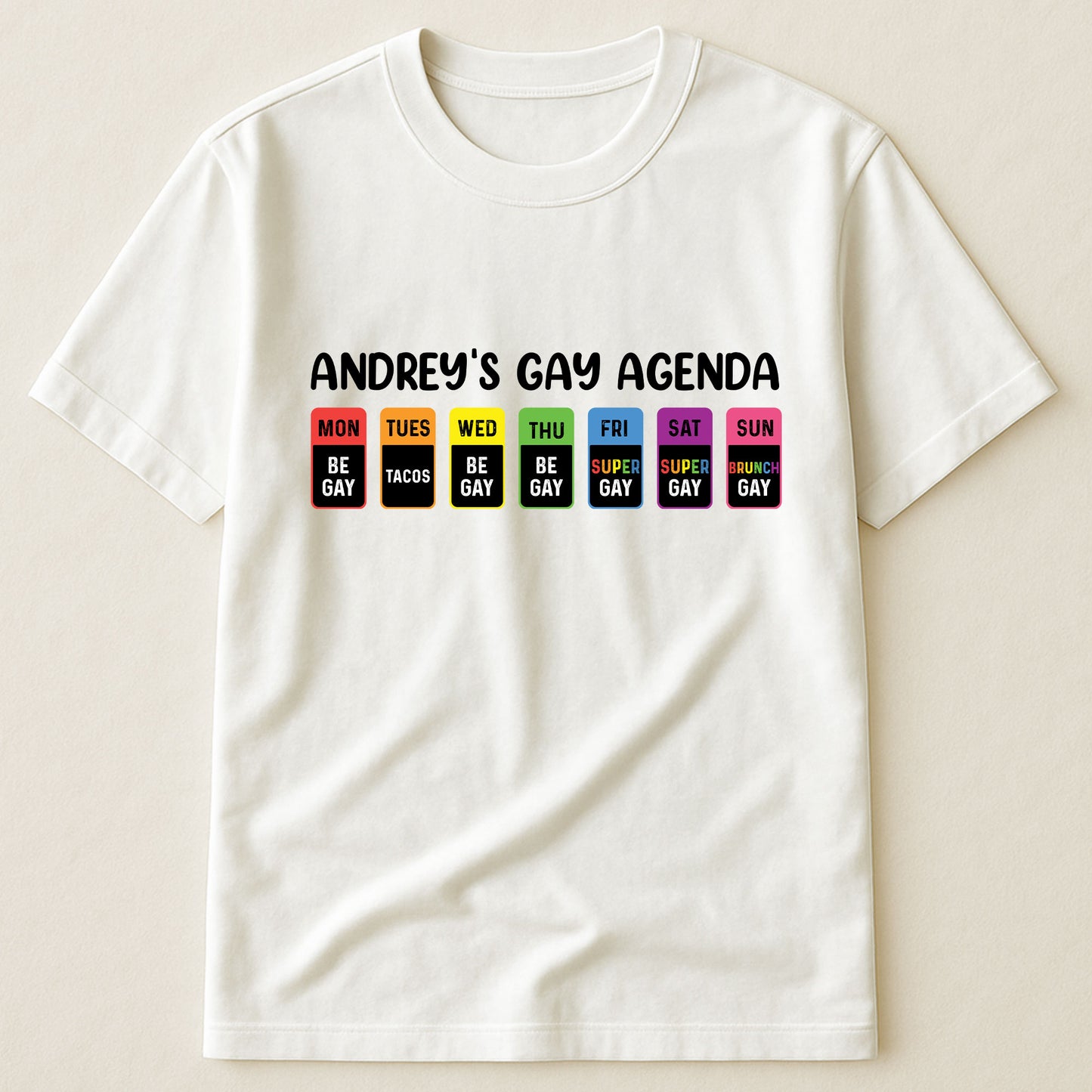 The Gay Agenda - Personalized Shirt