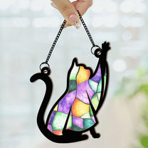 The Ghost Cat - Personalized Window Hanging Suncatcher Ornament