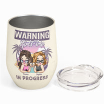 The Girls Are Drinking Again - Retro Summer - Personalized Wine Tumbler