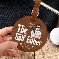 The Golf Father - Personalized Leather Golf Bag Tag