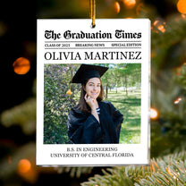The Graduation Times - Gift For Graduate - Personalized Acrylic Photo Ornament