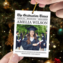 The Graduation Times - Gift For Graduate - Personalized Acrylic Photo Ornament