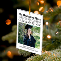 The Graduation Times - Gift For Graduate - Personalized Acrylic Photo Ornament