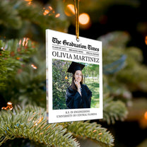 The Graduation Times - Gift For Graduate - Personalized Acrylic Photo Ornament