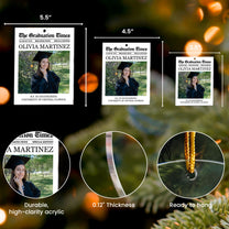 The Graduation Times - Gift For Graduate - Personalized Acrylic Photo Ornament