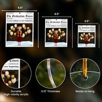 The Graduation Times - Graduate Gift Newspaper Custom - Personalized Acrylic Ornament