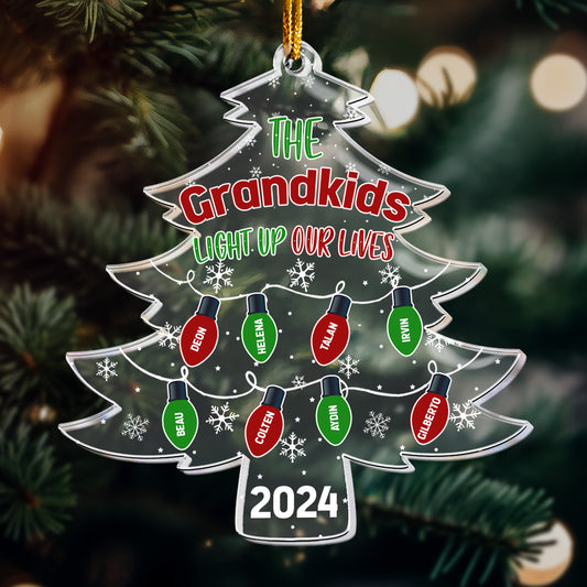 The Grandkids Light Up Our Lives - Personalized Acrylic Ornament