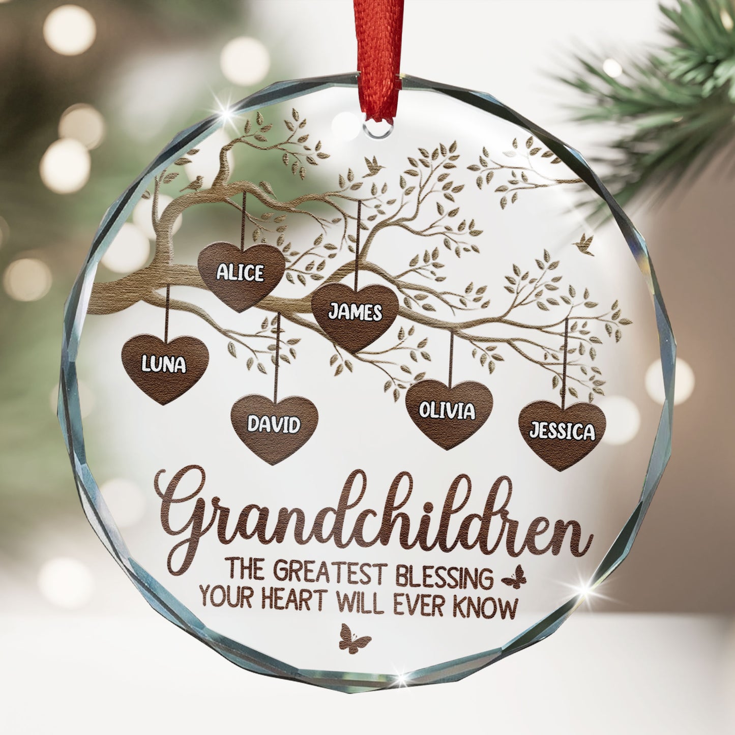 The Greatest Blessing - Personalized Glass Ornament