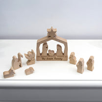 The Greatest Gift Of All - Personalized Wooden Nativity Scene Set
