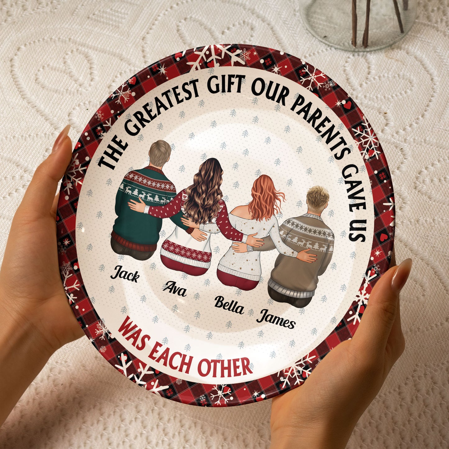 The Greatest Gift Our Parents Gave Us - Personalized Ceramic Plate