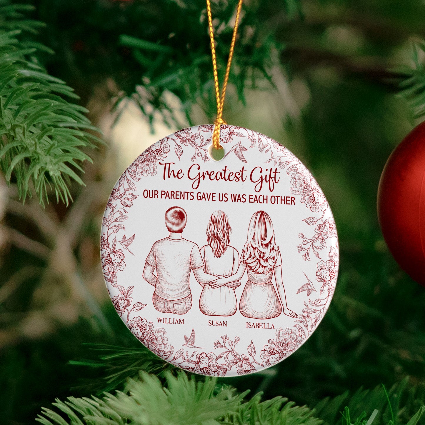 The Greatest Gift They Gave Us - Personalized Ceramic Ornament