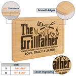 The Grillfather - Personalized Engraved Wooden Cutting Board