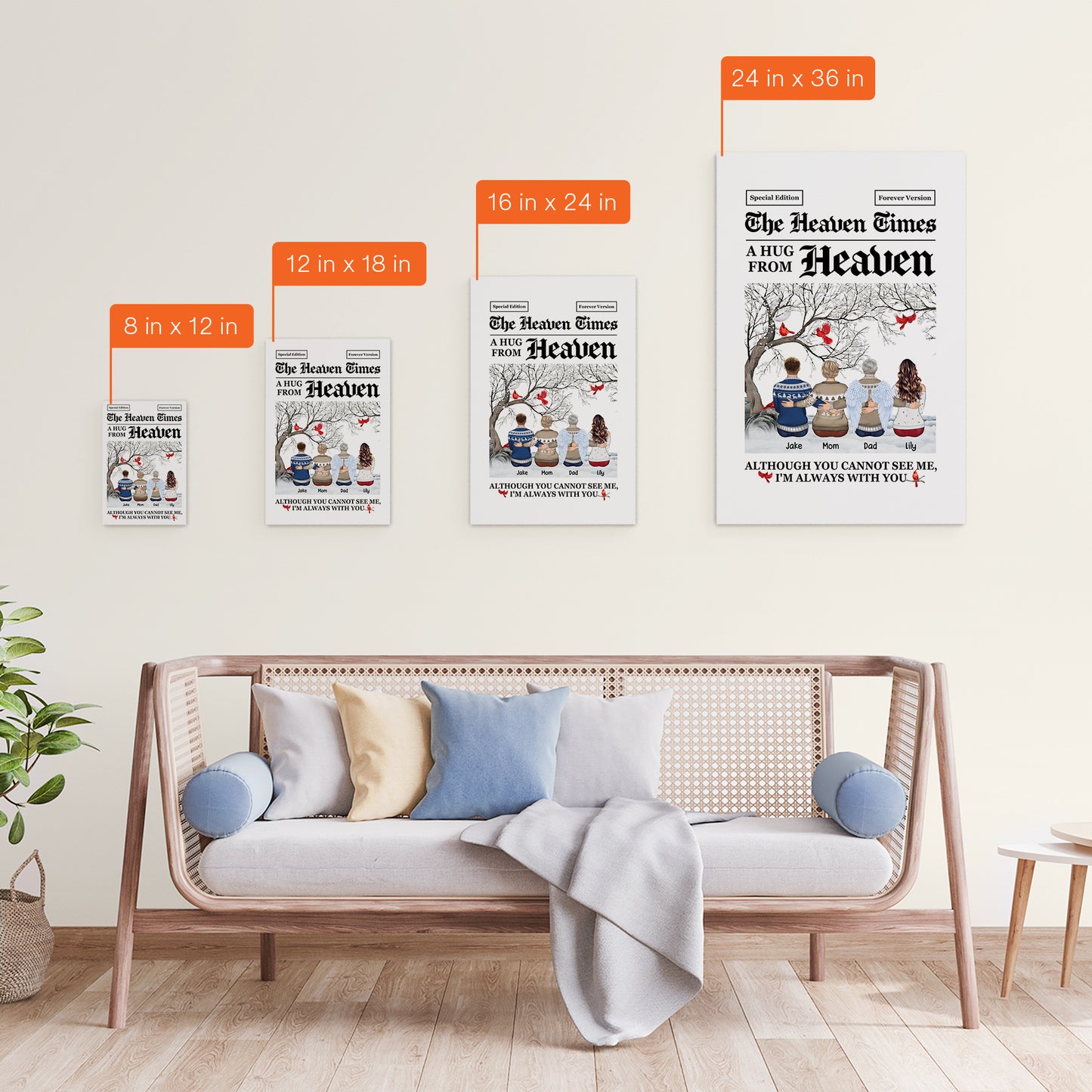 The Heaven Times I'm Always With You - Personalized Poster/Canvas/Wall Art