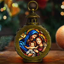 The Holy Family Christmas - Nativity Night - Personalized Lantern Night Light