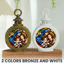 The Holy Family Christmas - Nativity Night - Personalized Lantern Night Light