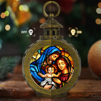 The Holy Family Christmas - Nativity Night - Personalized Lantern Night Light