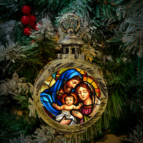 The Holy Family Christmas - Nativity Night - Personalized Lantern Night Light