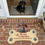 The Humans Just Live Here With Us - Personalized Doormat