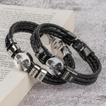 The Hunting Dad - Personalized Photo Leather Bracelet