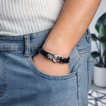 The Hunting Dad - Personalized Photo Leather Bracelet