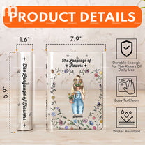 The Language Of Flowers - Personalized Acrylic Book Vase