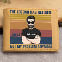 The Legend Has Retired - Personalized Leather Wallet