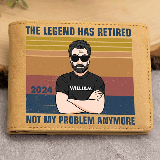 The Legend Has Retired - Personalized Leather Wallet