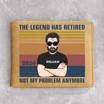 The Legend Has Retired - Personalized Leather Wallet