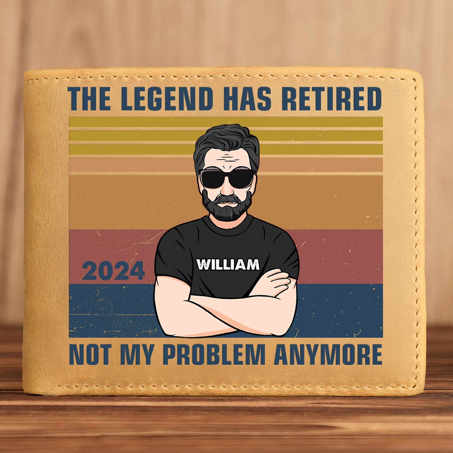 The Legend Has Retired - Personalized Leather Wallet