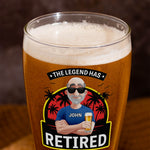 The Legend Has Retired - Personalized Pilsner Glass