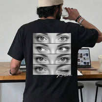 The Look Of Love Shirt Gift For Husband Boyfriend - Personalized Photo Back Printed Shirt
