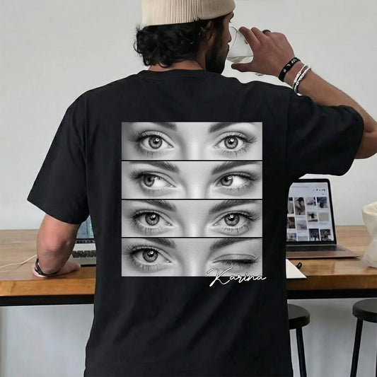 The Look Of Love Shirt Gift For Husband Boyfriend - Personalized Photo Back Printed Shirt